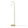 VL Ringkrone gulvlampe, messing/blank opal Messinglamper|Hvide Lamper