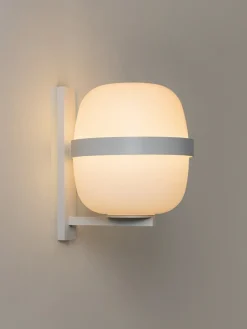Outlet Wally Cesta væglampe, metallic hvid Væglamper|Udendørslamper