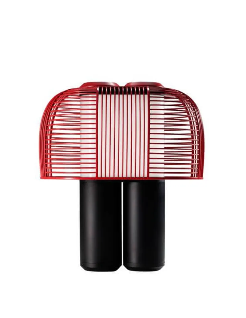 Yasuke bordlampe, sort/rød Lamper Til Reol|Lamper Til Natbord